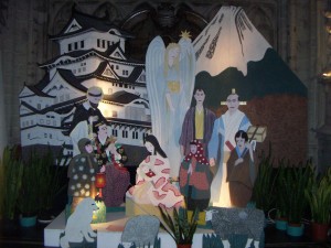 サンミッシェル教会のクレッシュに姫路城が登場　2011　11　25